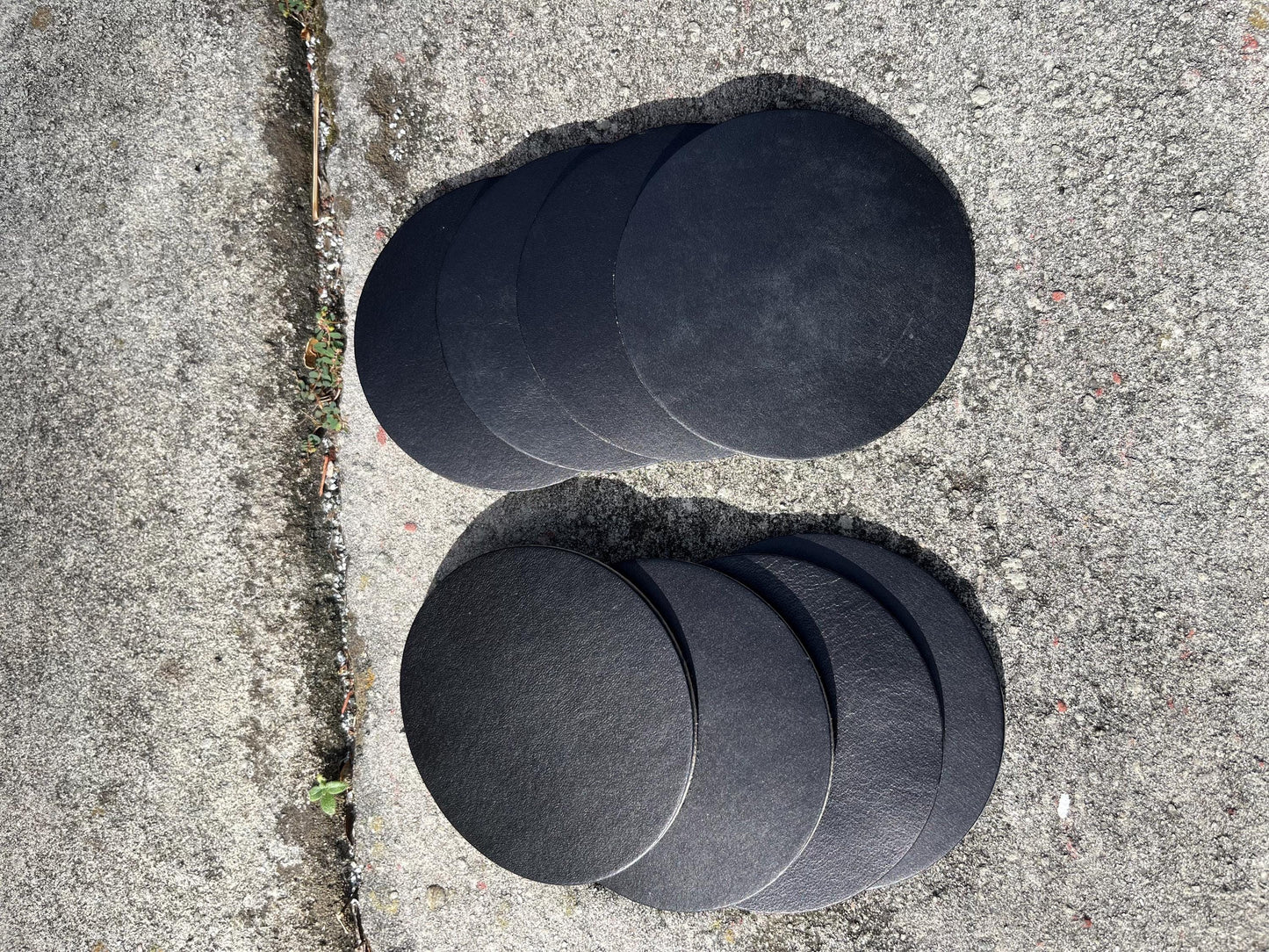 Thick Leather Coasters - Set of Four