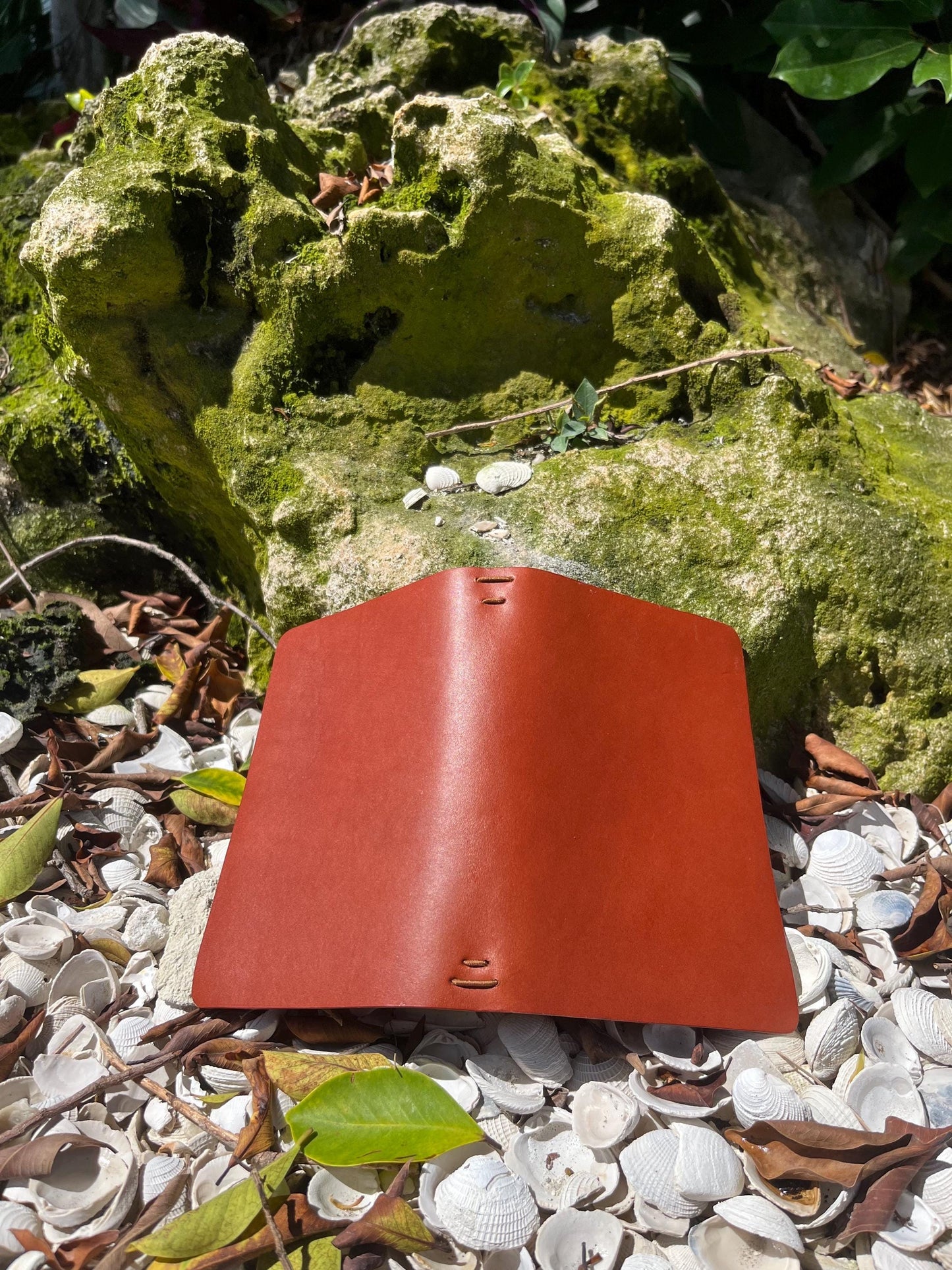 Notebook Cover, Passport Sized, Refillable Travelers, Four inserts, Handmade, Vegetable Tanned Leather
