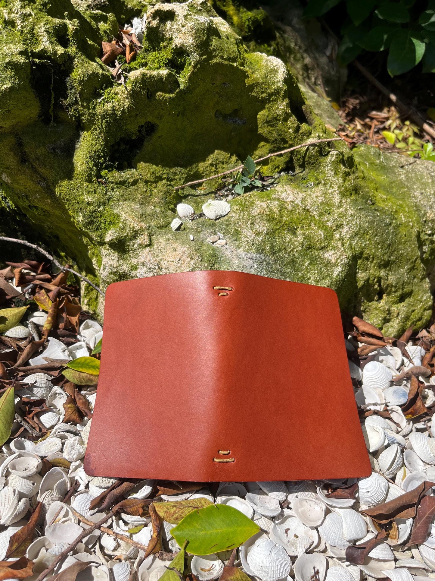 Notebook Cover, Passport Sized, Refillable Travelers, Four inserts, Handmade, Vegetable Tanned Leather