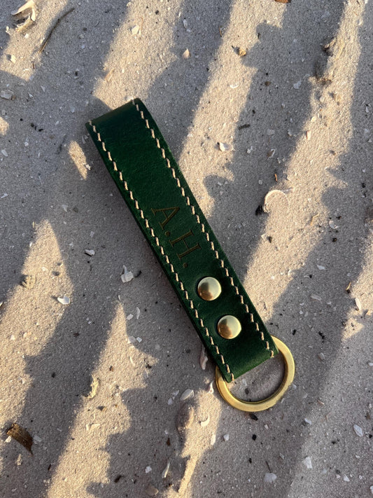 Stitched keychain, double sided